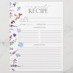 Page Recette Fête des mariées Fleur sauvage bleu D