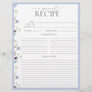 Page Recette Fête des mariées Fleur sauvage bleu D