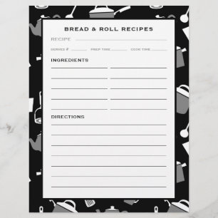 Page Recette Pain & Rouleau Cuisine noire et bla