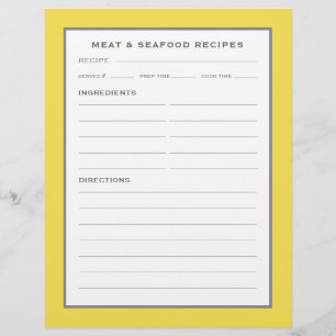 Page Recette Viande et fruits de mer Gris jaun