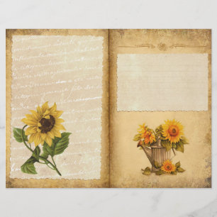 Page Rustic Sunflower Journal