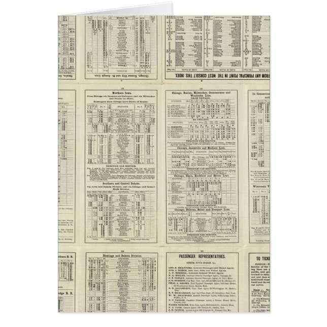 Page texte Chicago Milwaukee et St Paul Railway (Devant)