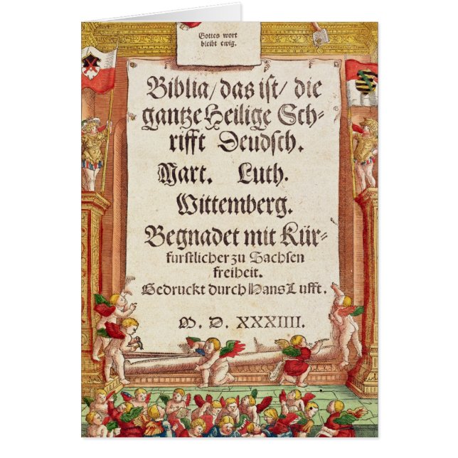 Page titre de la bible de Luther, c.1530 (Devant)