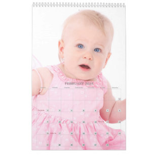 Page unique du calendrier photo