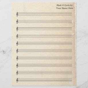 Page Vieux Livre Vintage Musique 10 Stave