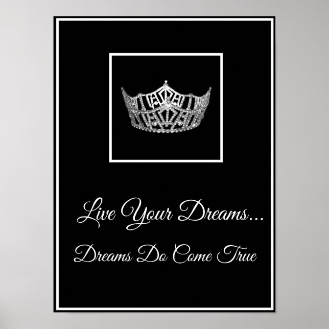 Pageant Crown Live Your Dreams Poster (Devant)