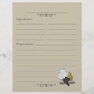 Pages de Classeur de la recette de l'illustration 
