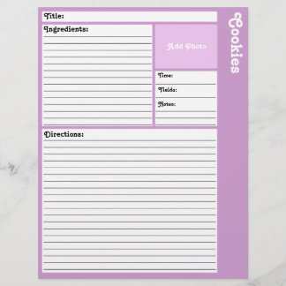 Pages de recette liées (violet clair)