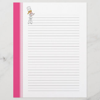Pages de recette mignonnes pour classeurs de cuisi