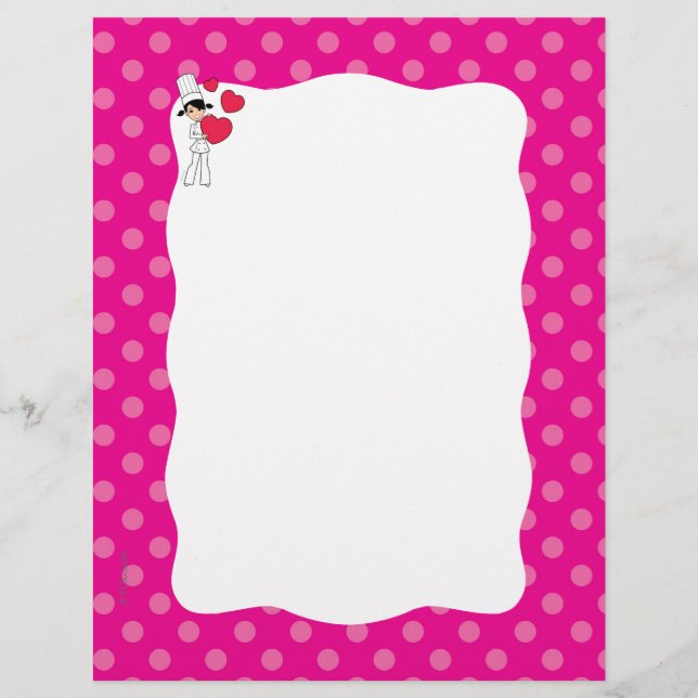 Pages de recette mignonnes pour les Classeurs (Devant)