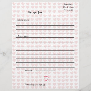 Pages de recette pour les livres de recettes pour