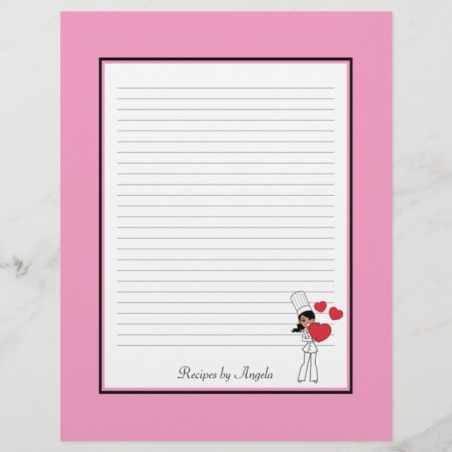 Pages de recette super mignonnes liées (Devant)