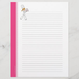 Pages de recettes liées avec illustration
