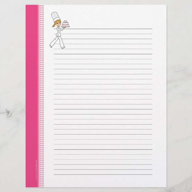 Pages de recettes liées avec illustration (Devant)