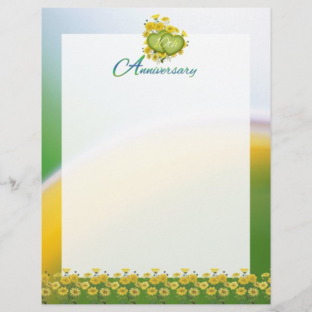 Pages de scrapbook de fête pour les 10 ans de mari (Devant)