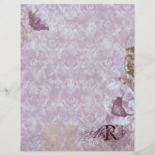 Pages de scrapbook monogrammées Fleur de Lys Damas