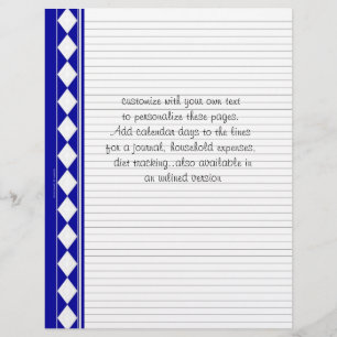 pages en losange bleu, personnaliser avec votre pr