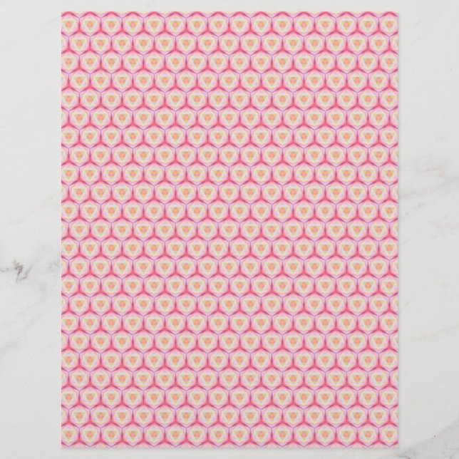 Pages papier Motif pour bébé géométrique rose (Devant)