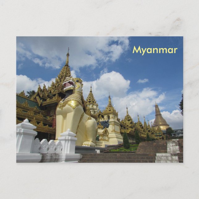 Pagode Shwedagon, Yangon, Myanmar Carte postale (Devant)