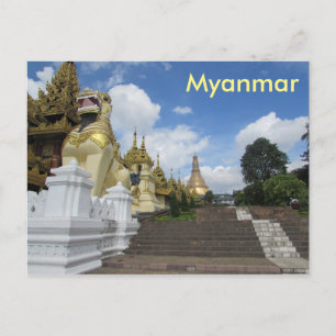 Pagode Shwedagon, Yangon, Myanmar Carte postale