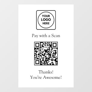 Paiement par code QR   Panneau d'affichage de logo
