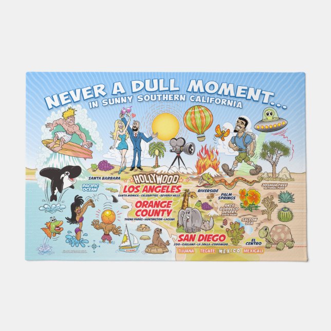 Paillasson 24X36 California Beach Paradise Doormat (Devant)