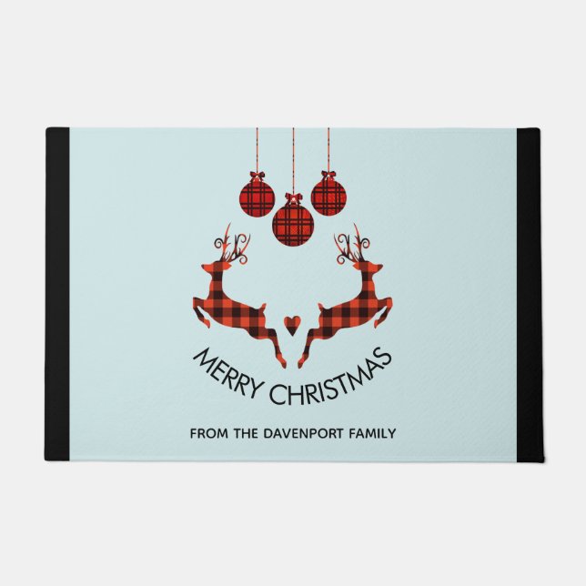 Paillasson 2 Sonneurs de Noël Jumping Chasseur rustique (Devant)