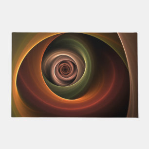 Paillasson 3D Spirale Abstraite couleurs chaudes Art fractal