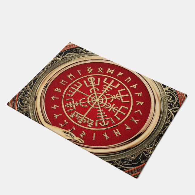 Paillasson [400] Vegvisir - Viking Gold Magic Runic Compass (Incliné)