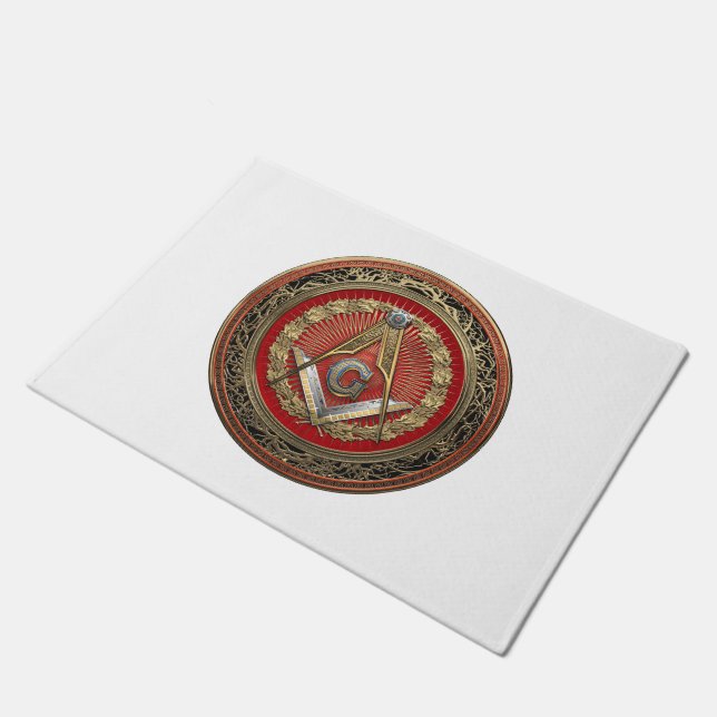 Paillasson [500] Master Mason - Carré Or & Compas (Incliné)