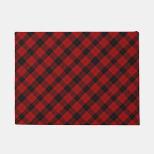 Paillasson à damiers Noël Rouge Buffalo Plaid