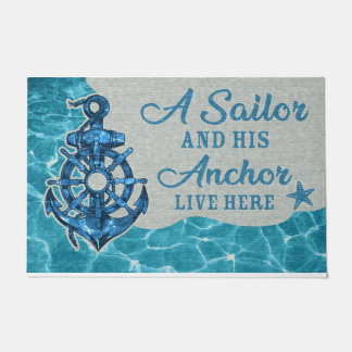 Paillasson A Sailor And His Anchor Live Here