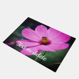 Paillasson Abeille De Miel Sur Fleur De Cosmos Rose Personnal