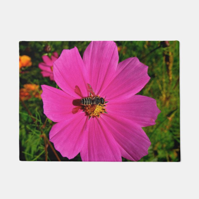Paillasson Abeille sur le mât de porte à fleurs (Devant)