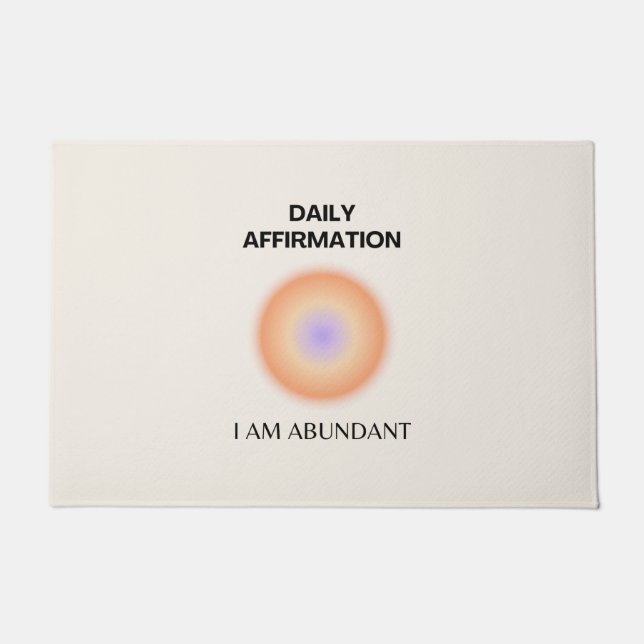 Paillasson Abondante Affirmation Quotidienne Positive Spiritu (Devant)