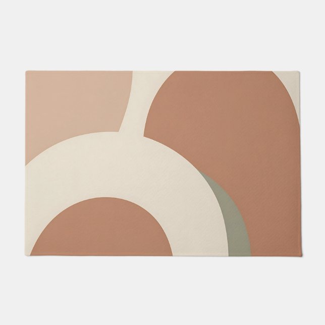 Paillasson Abstract Boho Arch Earthy Minimalist Design (Devant)