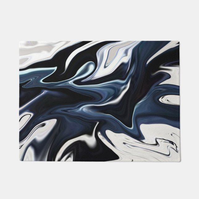 Paillasson Abstract elegant fluide marble liquide (Devant)