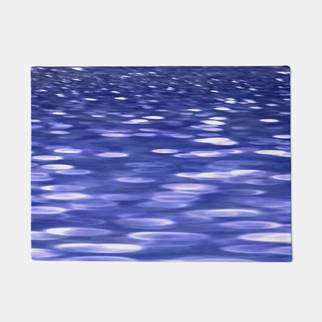 Paillasson Abstrait #3 : Bleu shimmer (Devant)