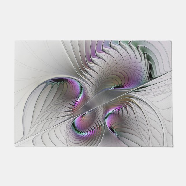 Paillasson Abstrait moderne Shy Imaginaire Figure Fractal Art (Devant)
