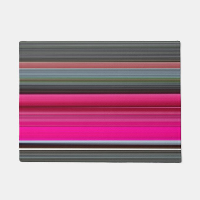 Paillasson Abstrait n° 1 : Cerise et gris (Devant)