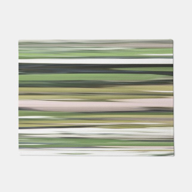 Paillasson Abstrait n° 2 : Flou vert olive (Devant)