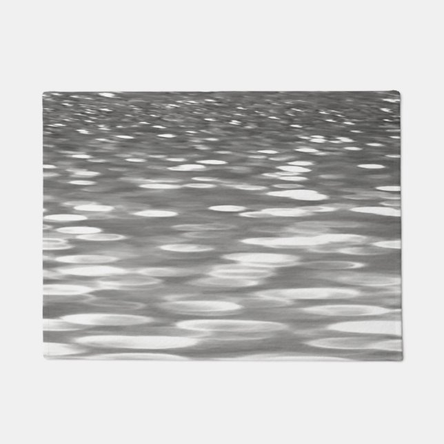 Paillasson Abstrait n° 3 : brillant gris argenté (Devant)