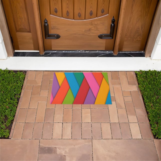 Paillasson Abstrait rouge noir noir noir porte mât (De plein air)