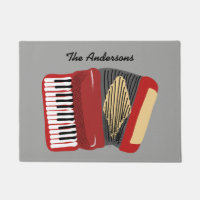Accordéon personnalisé joueurs rouge et gris