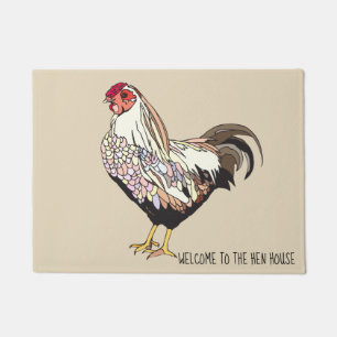 PAILLASSON ACCUEIL À LA MAISON DE POULE