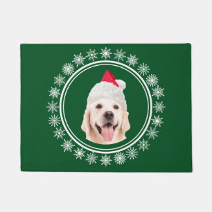 Paillasson Accueil de Noël de Père Noël de chien de labrad