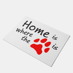 Paillasson Accueil est l'endroit où l'empreinte de patte est 