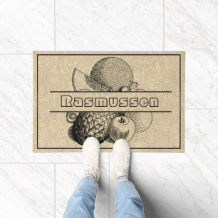Paillasson Accueil fait sur commande Brown rustique de nom de