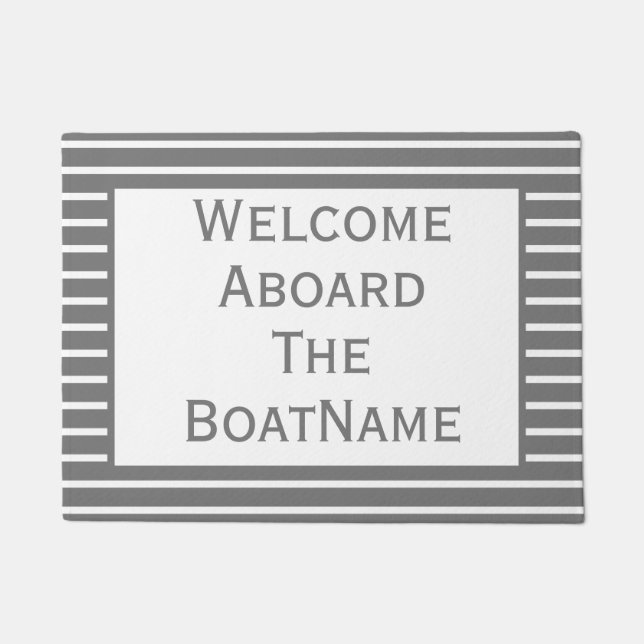 Paillasson Accueil Gris à bord du bateau (Devant)