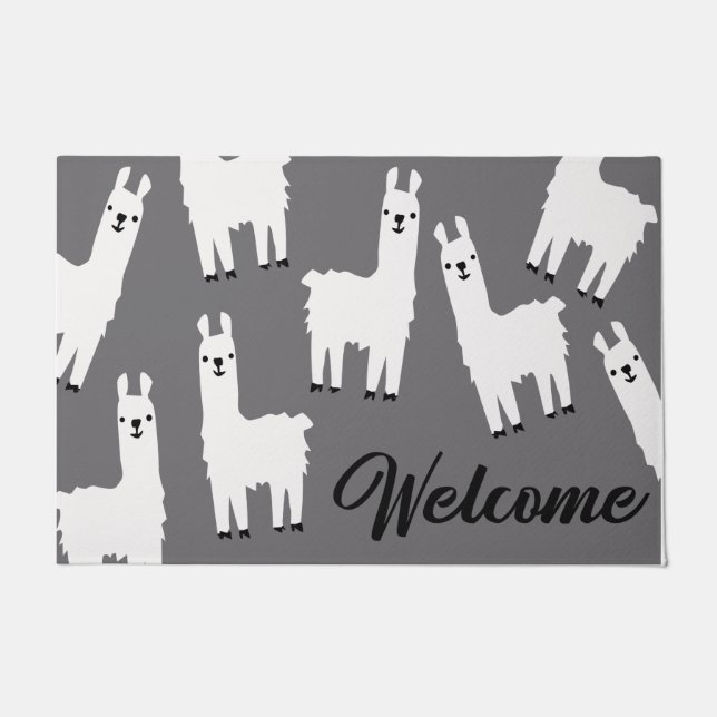 Paillasson Accueil Llama Décor, Drôle Animal Doormat (Devant)
